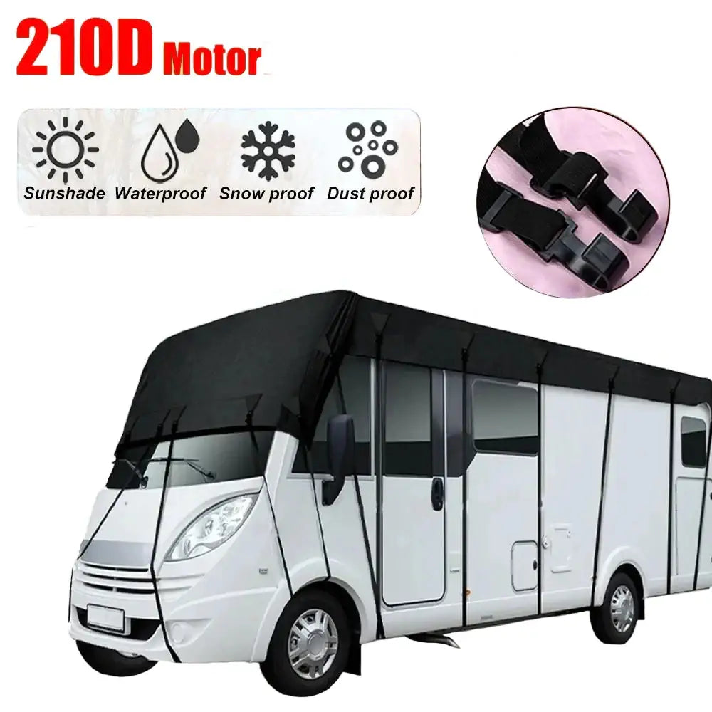 210D Black RV & Motorhome Roof Protective Cover - HBC