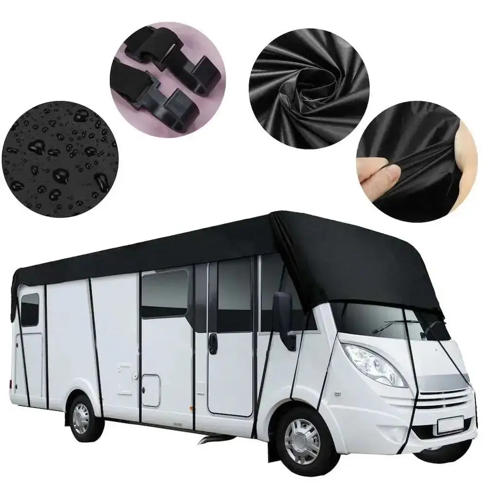 210D Black RV & Motorhome Roof Protective Cover - HBC