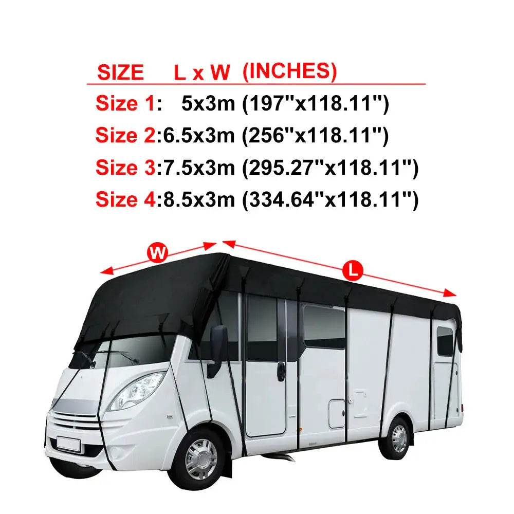 210D Waterproof RV Roof Cover Tarpaulin Sunshade (different sizes available) - HBC