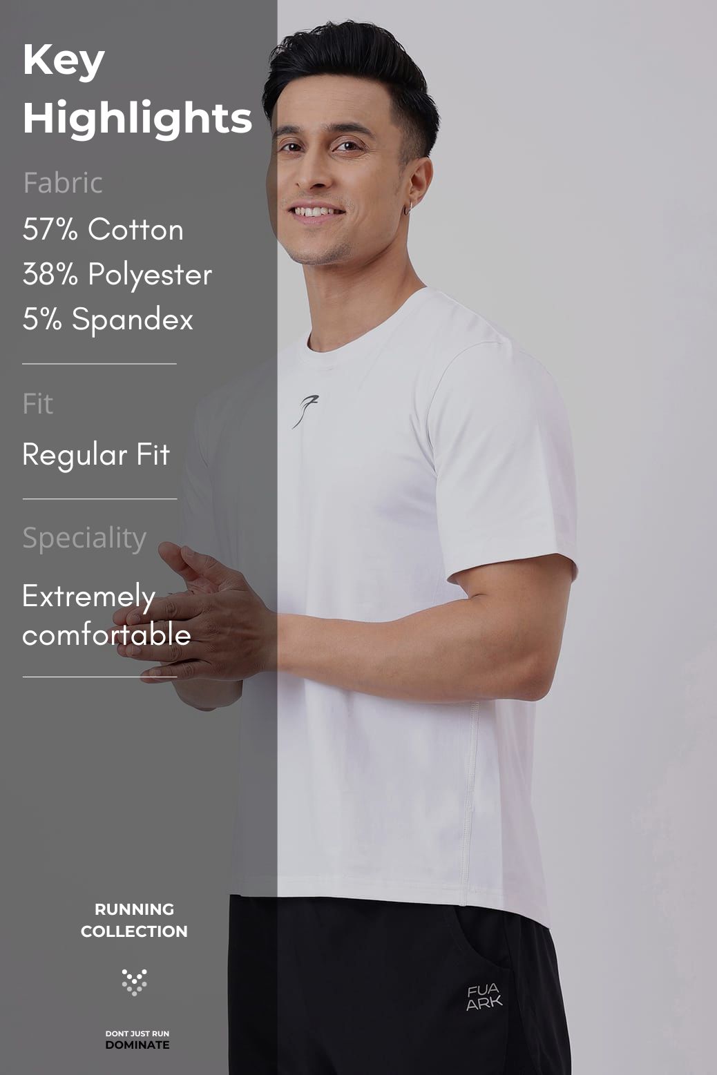 Pulse Running T-shirt White