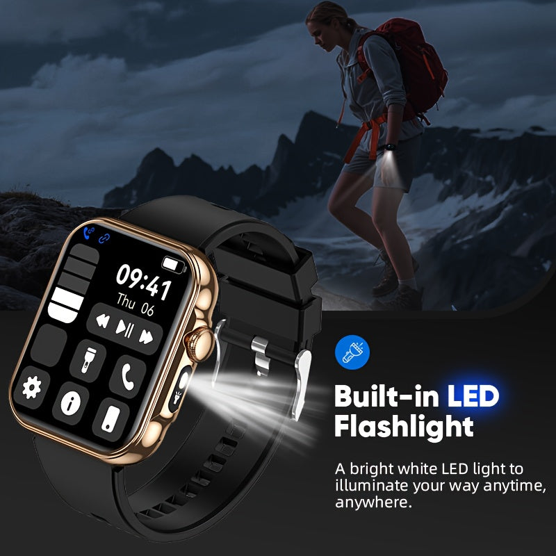 LIGE Outdoor Smart Watch – Large HD Screen, AI Voice Assistant