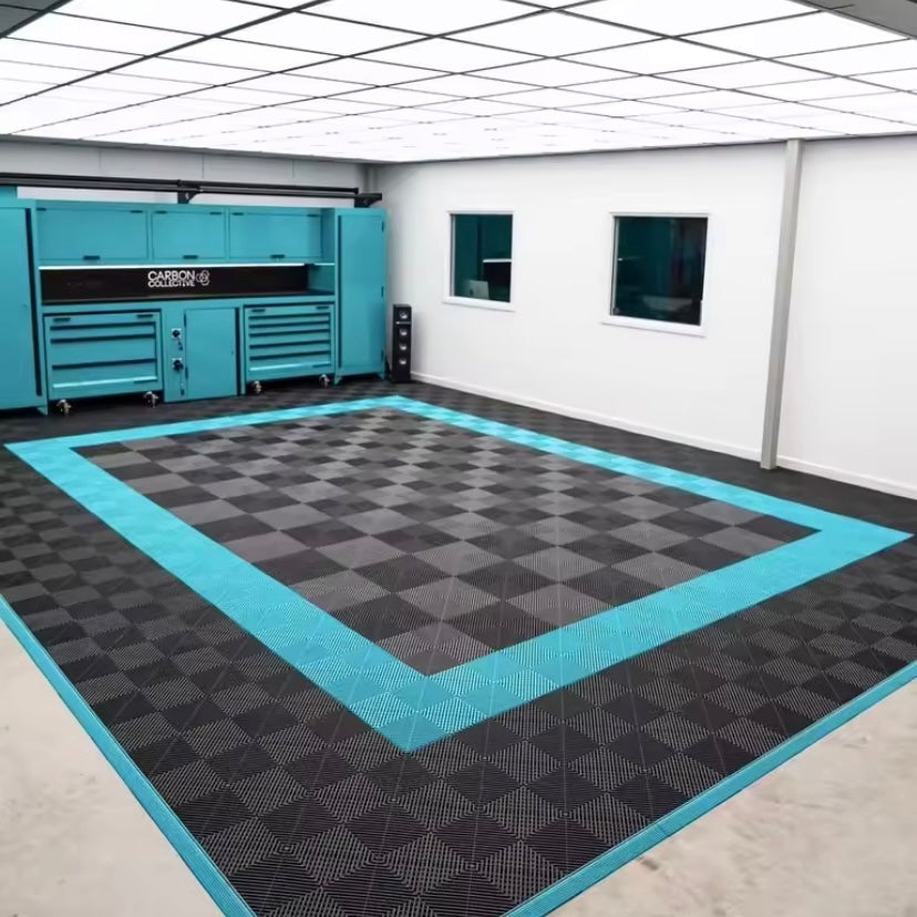Interlocking Plastic Garage Flooring Tiles (Pack of 25 Tiles)