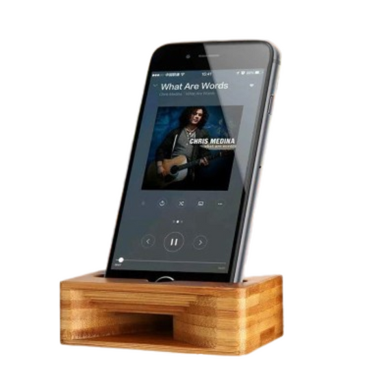 Wooden Phone Stand & Sound Amplifier