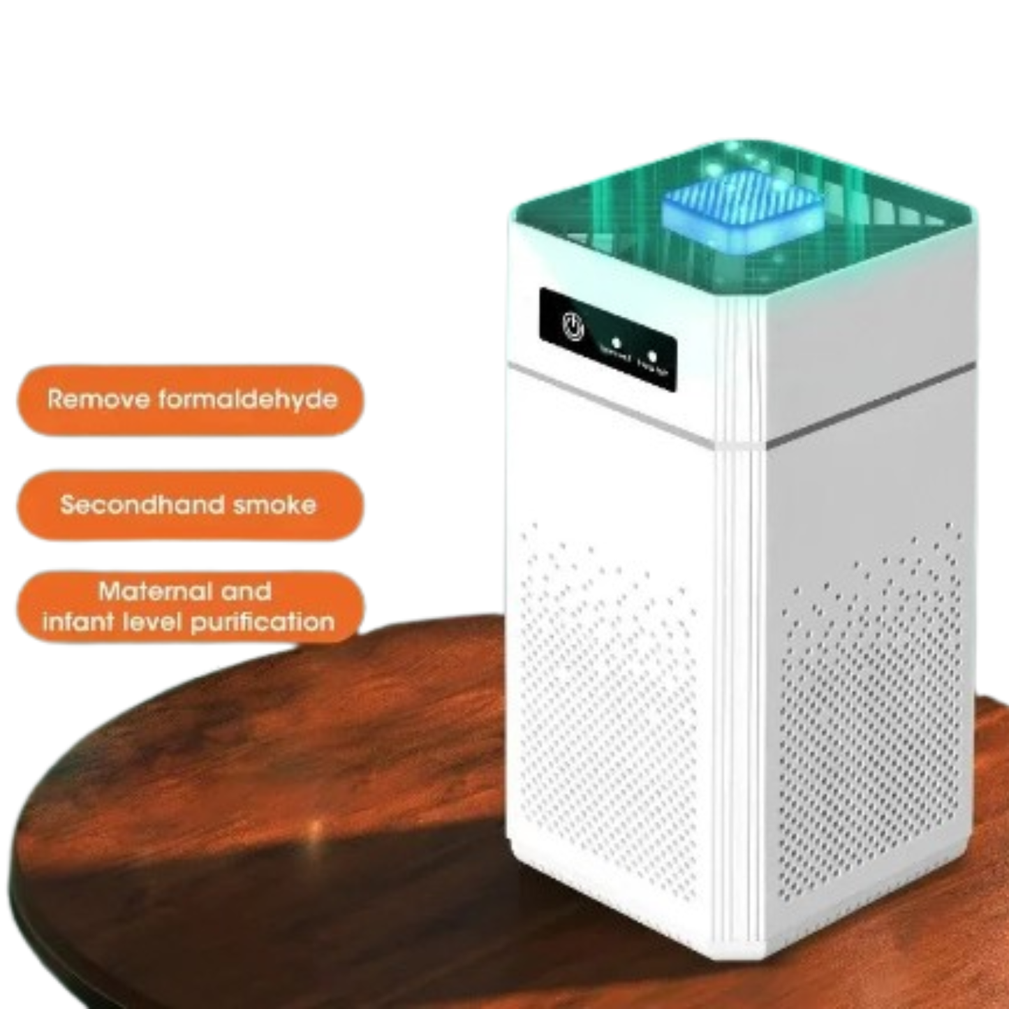 Desktop Negative Ion Air Purifier – Portable HEPA Air Cleaner & Odor Remover
