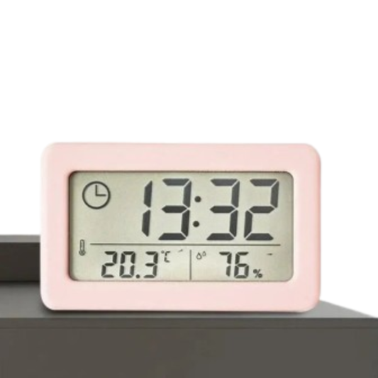LCD Electronic Clock with Thermometer (5 colours available)