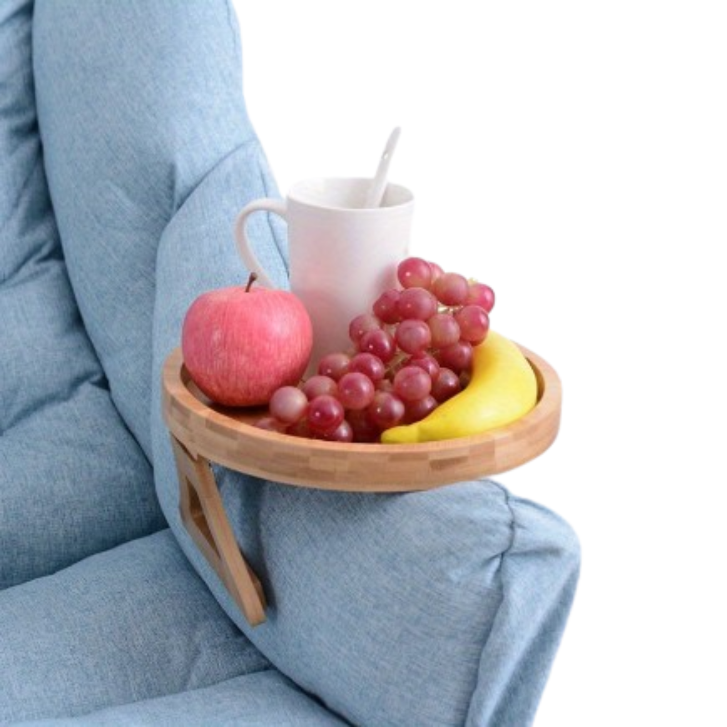 Sofa Armrest Clip-on Tray Table