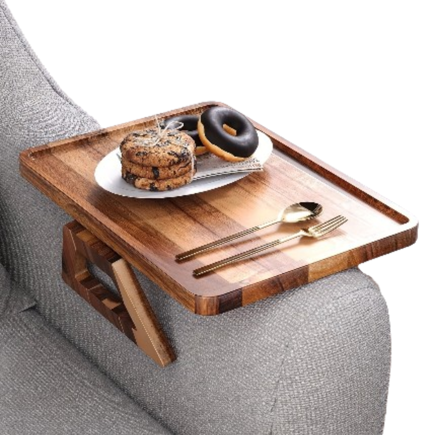 Wooden Sofa Clip-on Armrest Tray