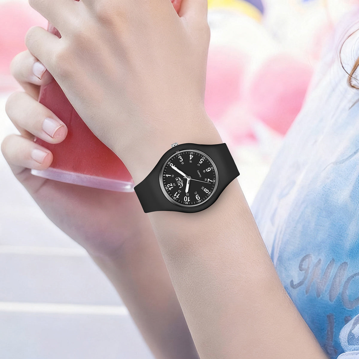 LIGE Minimalist Silicone Quartz Watch – Unisex Design (Available in Multiple Colour Combinations)