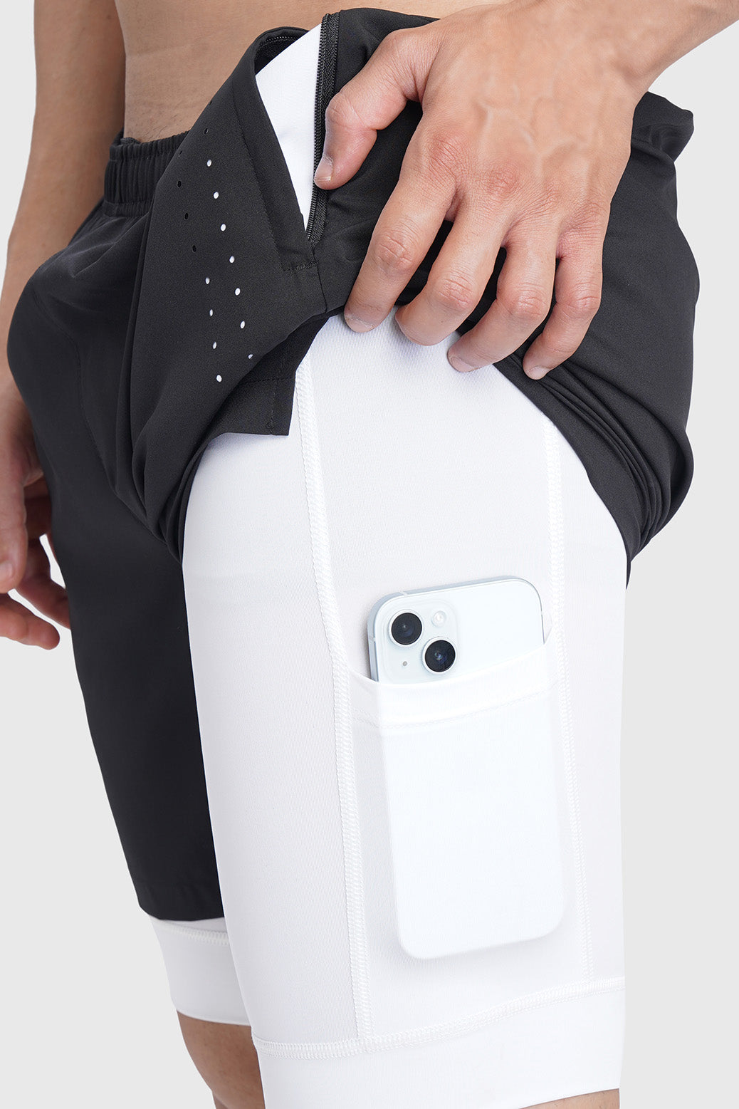 2 in 1 Laser Short Black