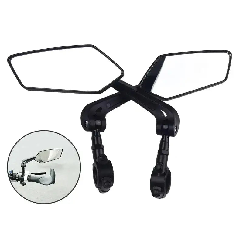 2PCS Bicycle Rearview Mirror 360 Degree Adjustable Rotatable Universal Cycling Handlebar Rear View Mirrors for MTB Road