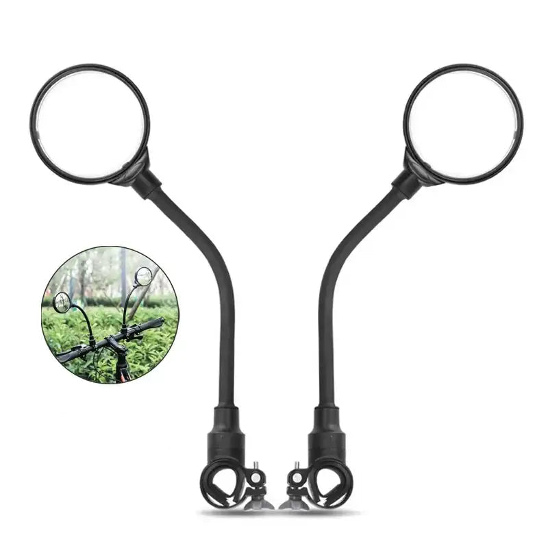 2PCS Bicycle Rearview Mirror 360 Degree Adjustable Rotatable Universal Cycling Handlebar Rear View Mirrors for MTB Road