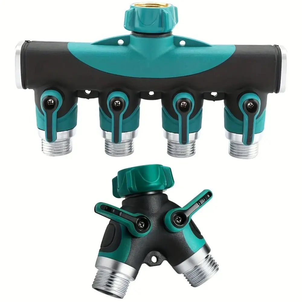 3/4’’ 2/4-Way Garden Hose Splitter with Shut-Off Valve (different types available) - SS