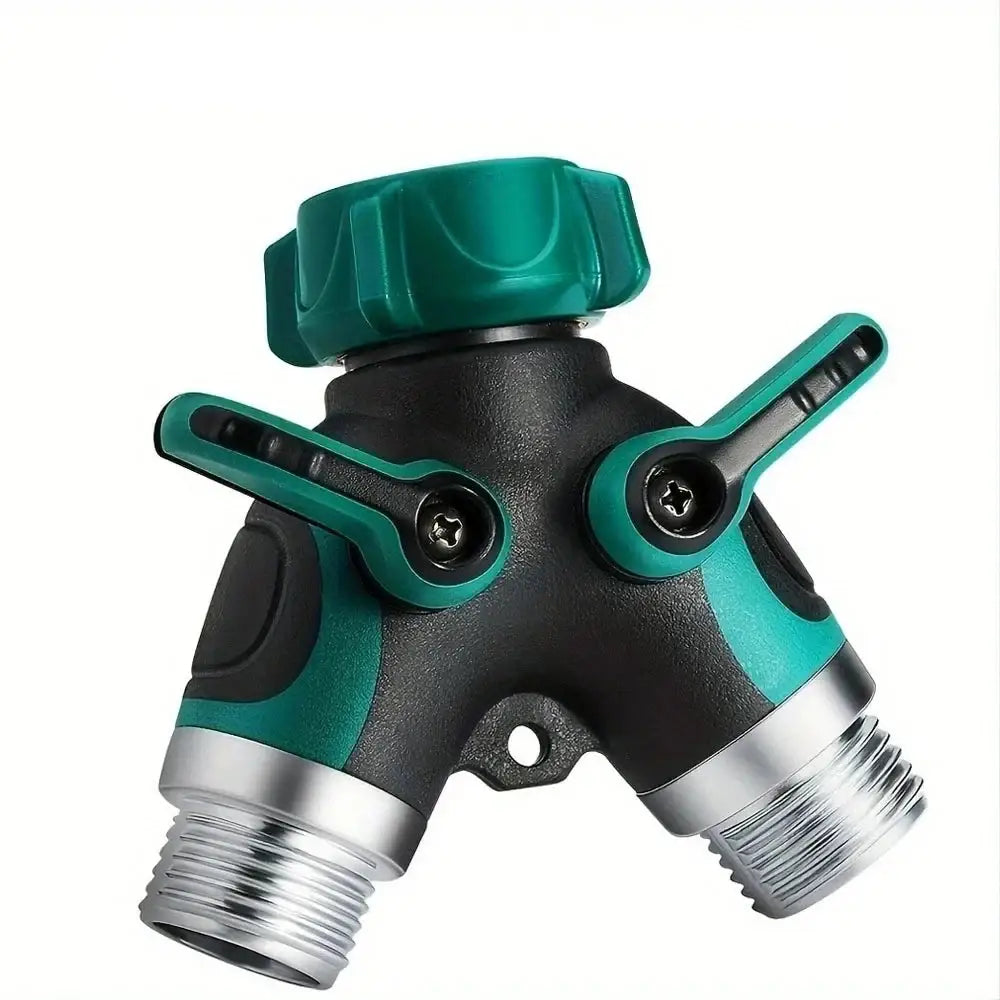 3/4’’ 2/4-Way Garden Hose Splitter with Shut-Off Valve (different types available) - American 2 Way / 3/4’’ - SS