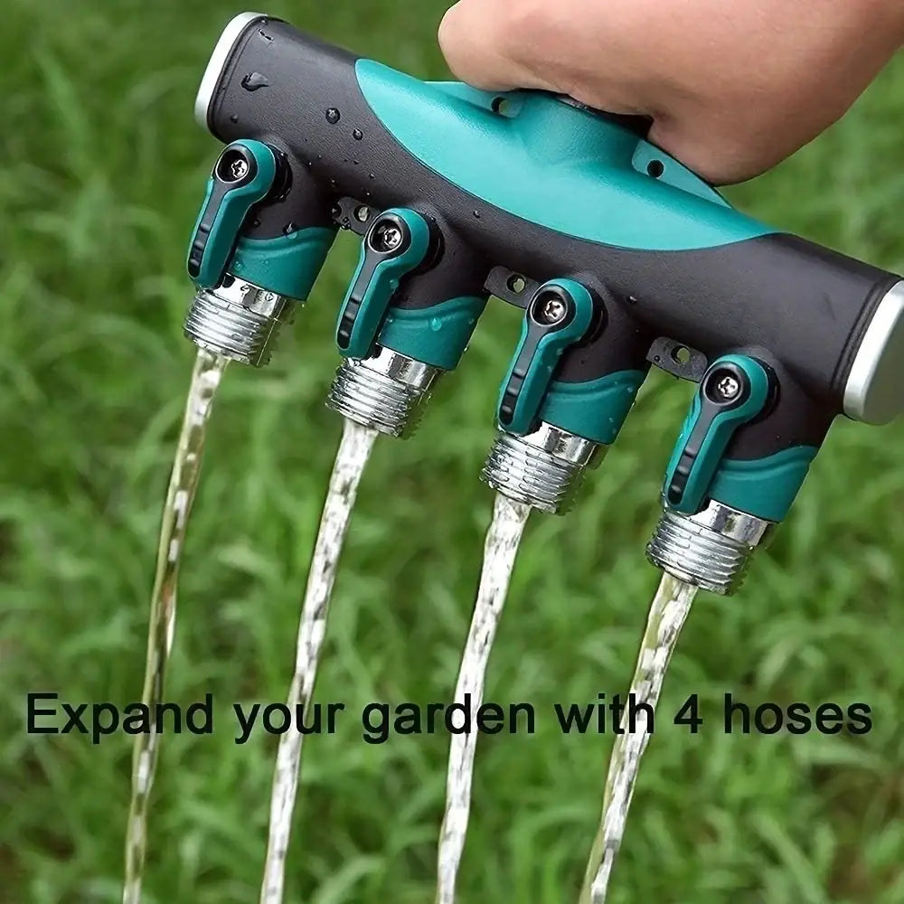3/4’’ 2/4-Way Garden Hose Splitter with Shut-Off Valve (different types available) - SS