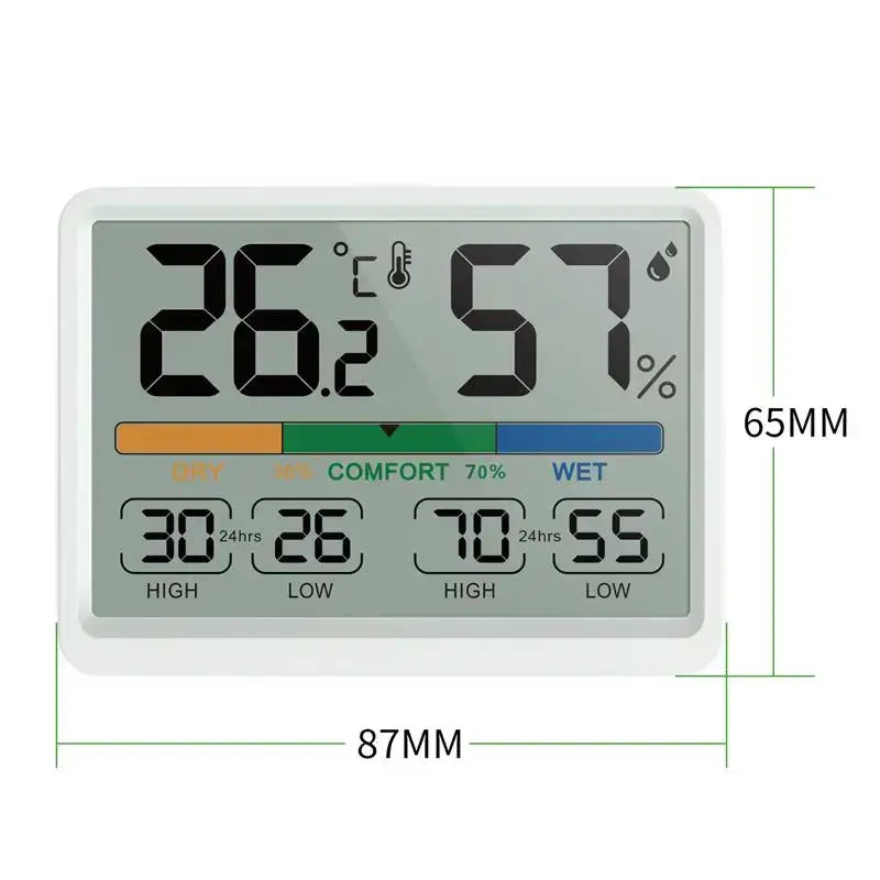 3.4’’ LCD Digital Thermometer Hygrometer for Home & Office - HBC