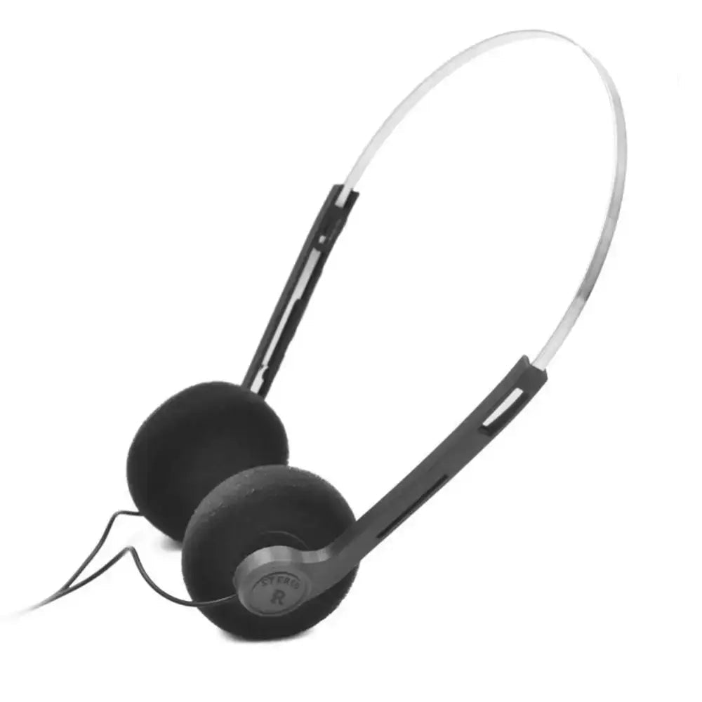 3.5MM Wired Stereo Headphones Music Mp3 Walkman Retro Feelings Portable Wired Small Headphones Photography Props - black