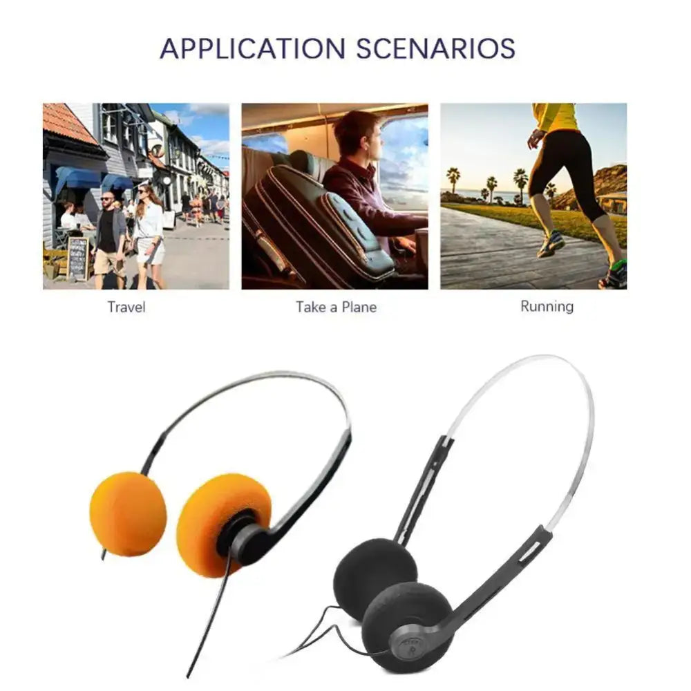 3.5MM Wired Stereo Headphones Music Mp3 Walkman Retro Feelings Portable Wired Small Headphones Photography Props