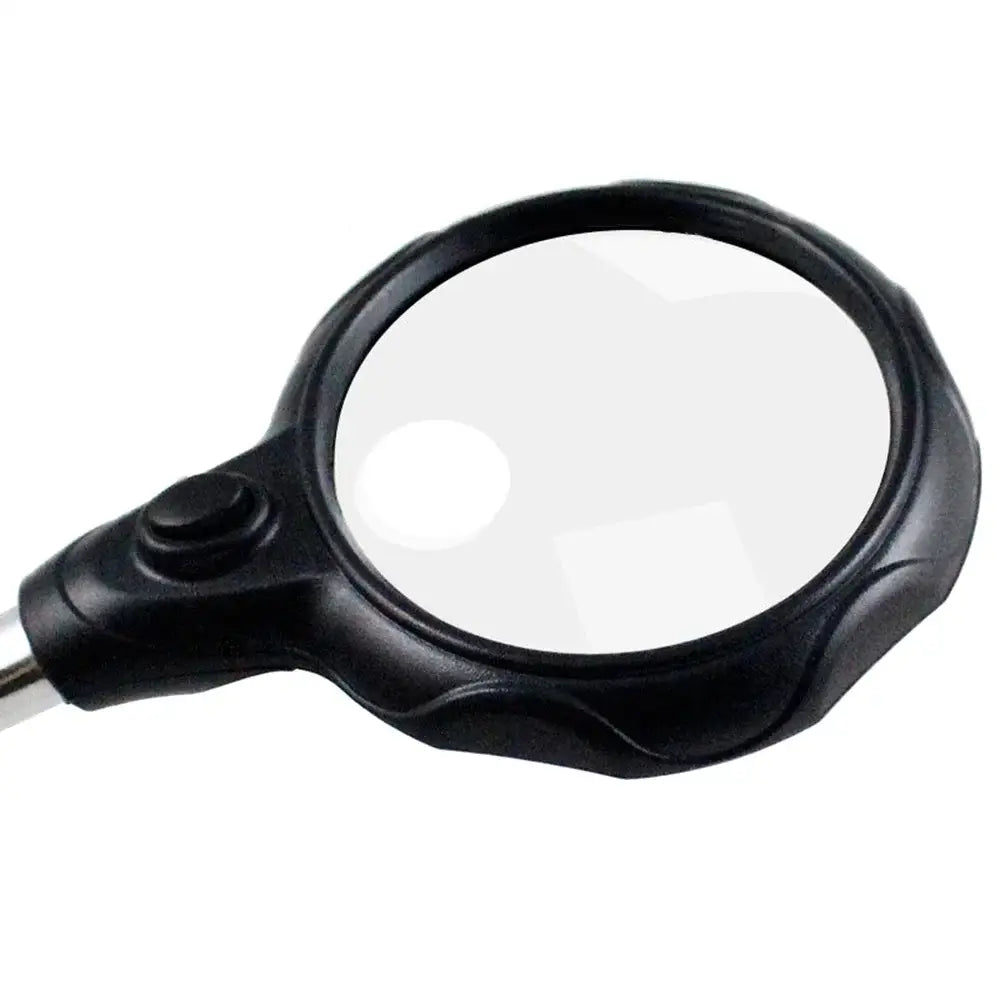 3.5X/12X Welding Magnifier with Auxiliary Clip & Stand - Black - HBC