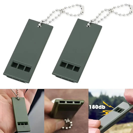 3-Frequency Whistle High Decibel Survival Whistle Portable Keychain Camping Hiking Emergency Survival Whistle Outdoor
