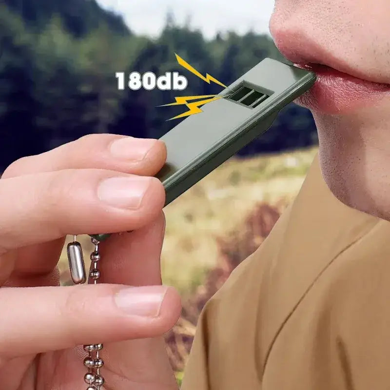 3-Frequency Whistle High Decibel Survival Whistle Portable Keychain Camping Hiking Emergency Survival Whistle Outdoor