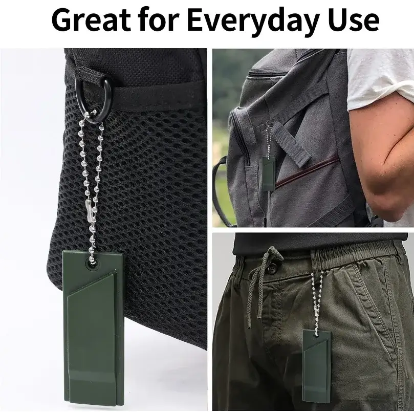 3-Frequency Whistle High Decibel Survival Whistle Portable Keychain Camping Hiking Emergency Survival Whistle Outdoor
