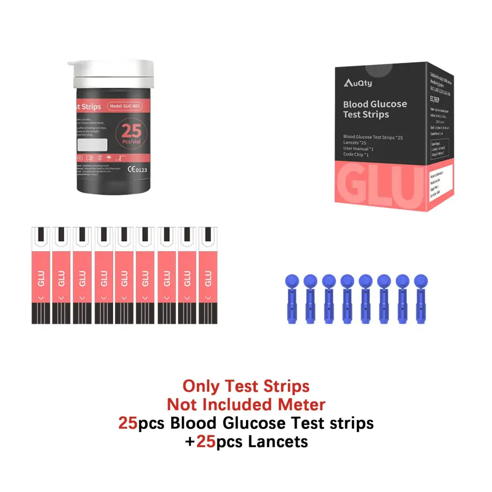 3-in-1 Blood Glucose Uric Acid & Cholesterol Meter - 25Glu Strip-No Meter / Gout Monitor - HBC