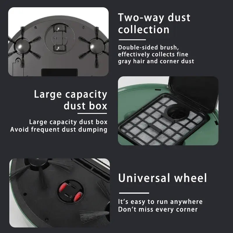 3 In 1 Smart Sweeping Robot Home Mini Sweeper Sweeping and Vacuuming Wireless Vacuum Cleaner Sweeping Robots For Home