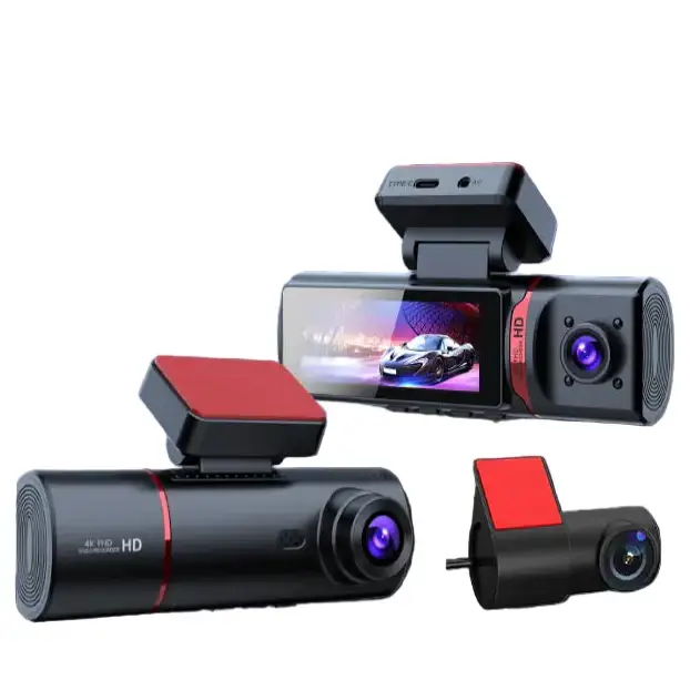 3-Lens Car Camera – Front/Inside/Rear 4K DVR (different models available) - HBC