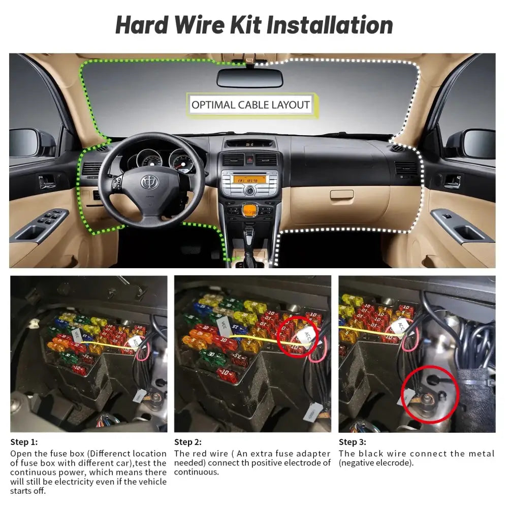 3-Lens Car Camera – Front/Inside/Rear 4K DVR (different models available) - HBC