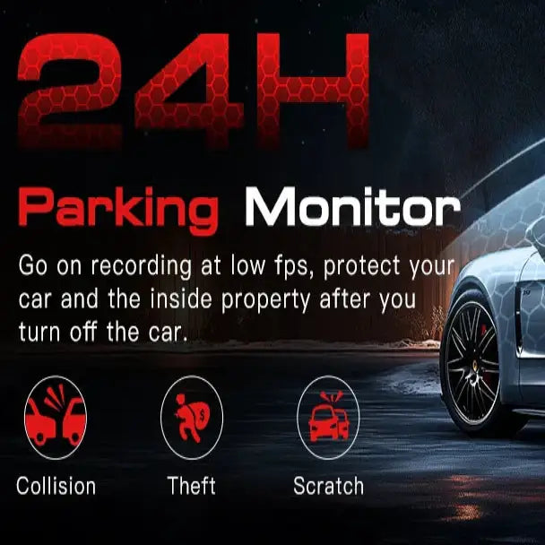 3-Lens Car Camera – Front/Inside/Rear 4K DVR (different models available) - HBC