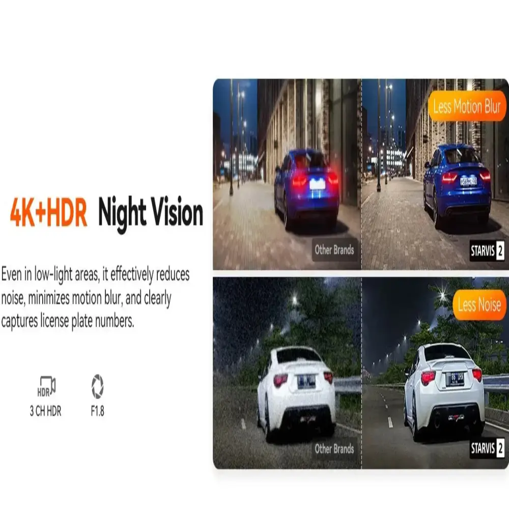 3-Lens Car Camera – Front/Inside/Rear 4K DVR (different models available) - HBC