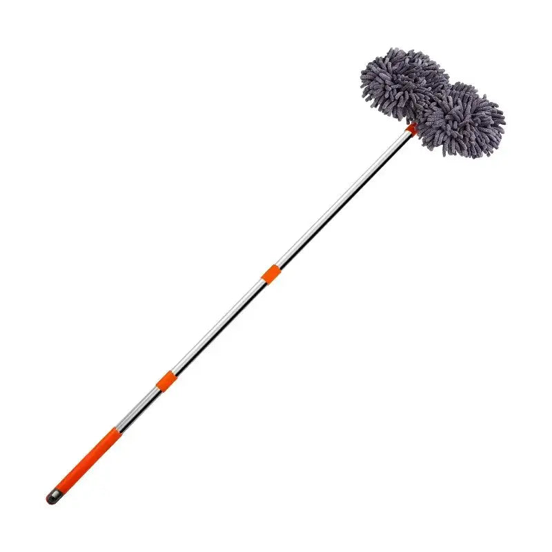 3-Section Telescopic Car Wash Mop with Double Brush Head - 1 Set Mop - HBC