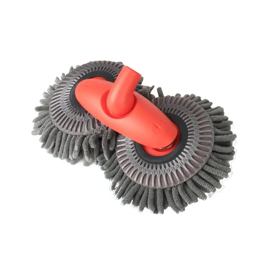 3-Section Telescopic Car Wash Mop with Double Brush Head - 1PC Mop Head - HBC