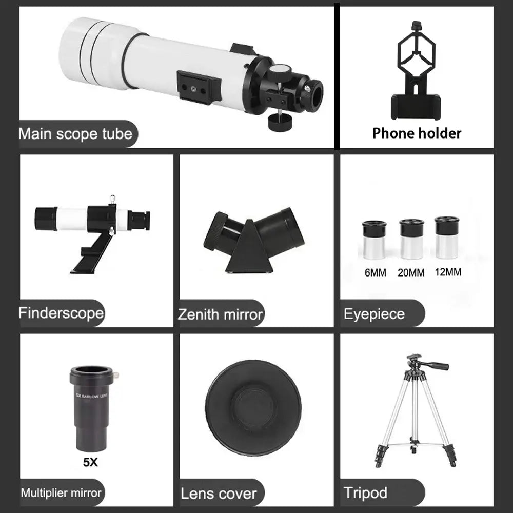 333x HD Astronomical Telescope – Moon - White - SS
