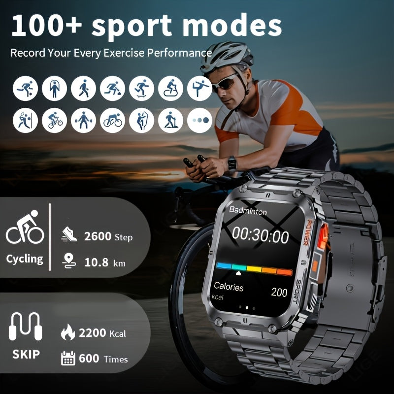 LIGE Smartwatch – Wireless Calling, 100+ Sports Modes, AI Voice (4 types available)