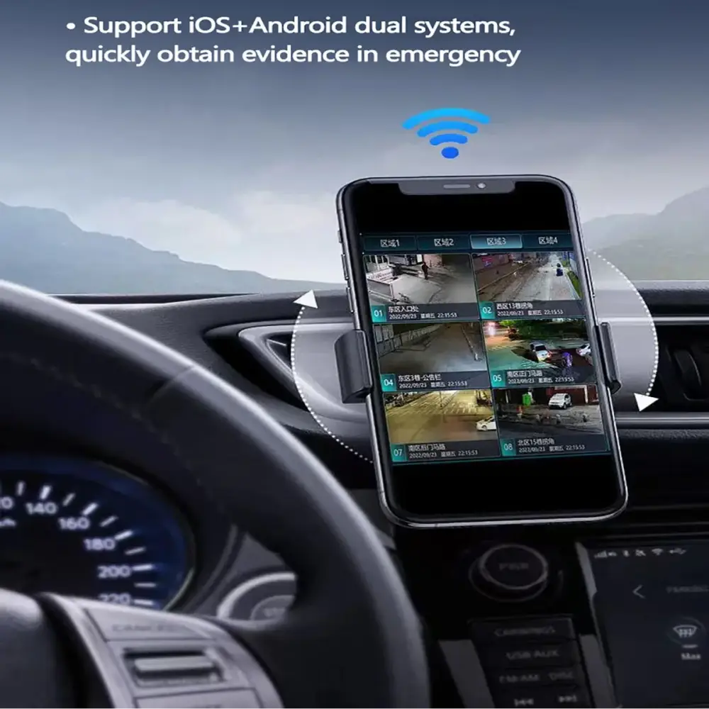 360° Dash Cam with WiFi & 24H Parking Mode (available in different storage capacity) - HBC