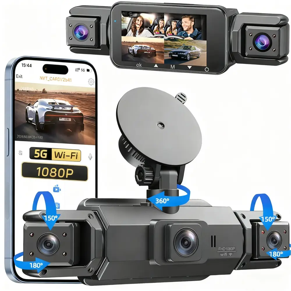 360° Dash Cam with WiFi & 24H Parking Mode (available in different storage capacity) - HBC