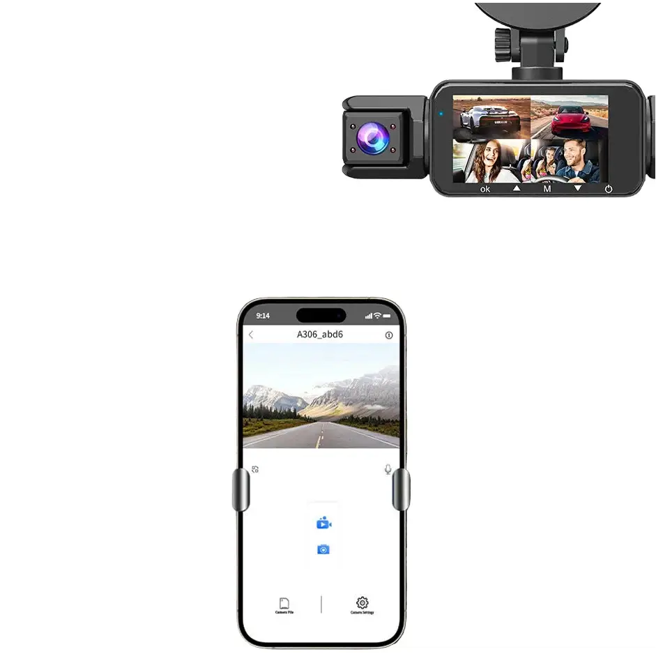 360° Dash Cam with WiFi & 24H Parking Mode (available in different storage capacity) - HBC