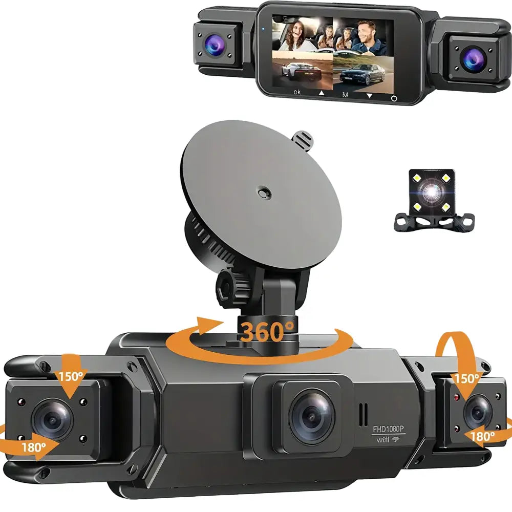 360° Dash Cam with WiFi & 24H Parking Mode (available in different storage capacity) - HBC