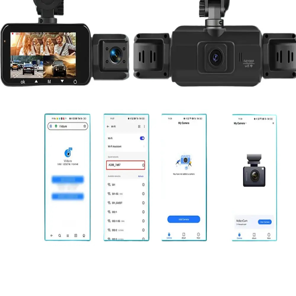 360° Dash Cam with WiFi & 24H Parking Mode (available in different storage capacity) - HBC