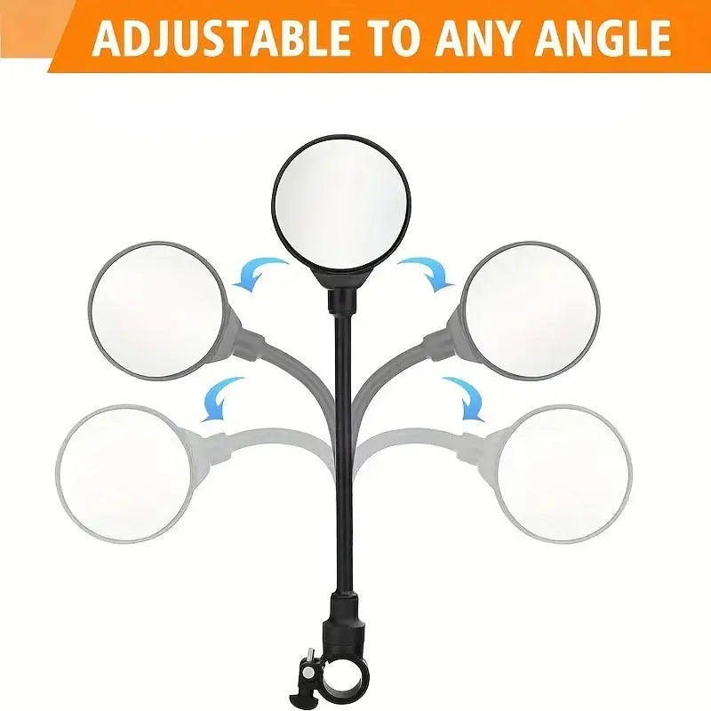 360° Rotatable Bicycle Handlebar Mirror - SS