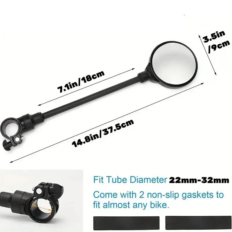 360° Rotatable Bicycle Handlebar Mirror - SS