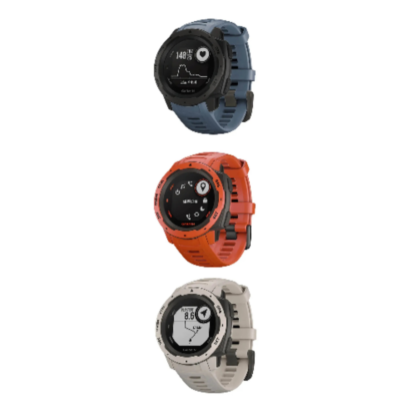 Silicone Strap for the Garmin Instinct 1/2/Esports/Solar Series (22mm) (13 colours available)u