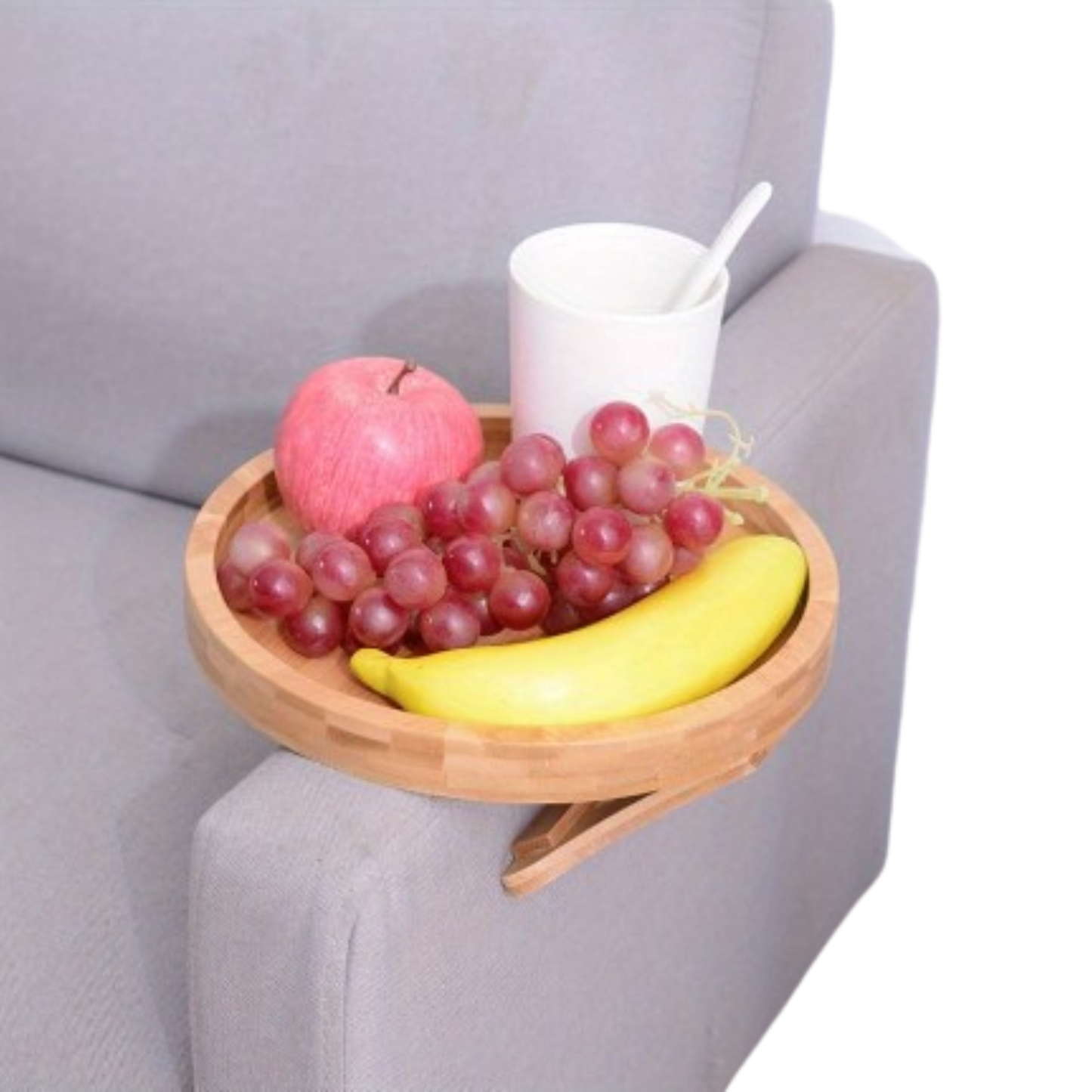 Sofa Armrest Clip-on Tray Table