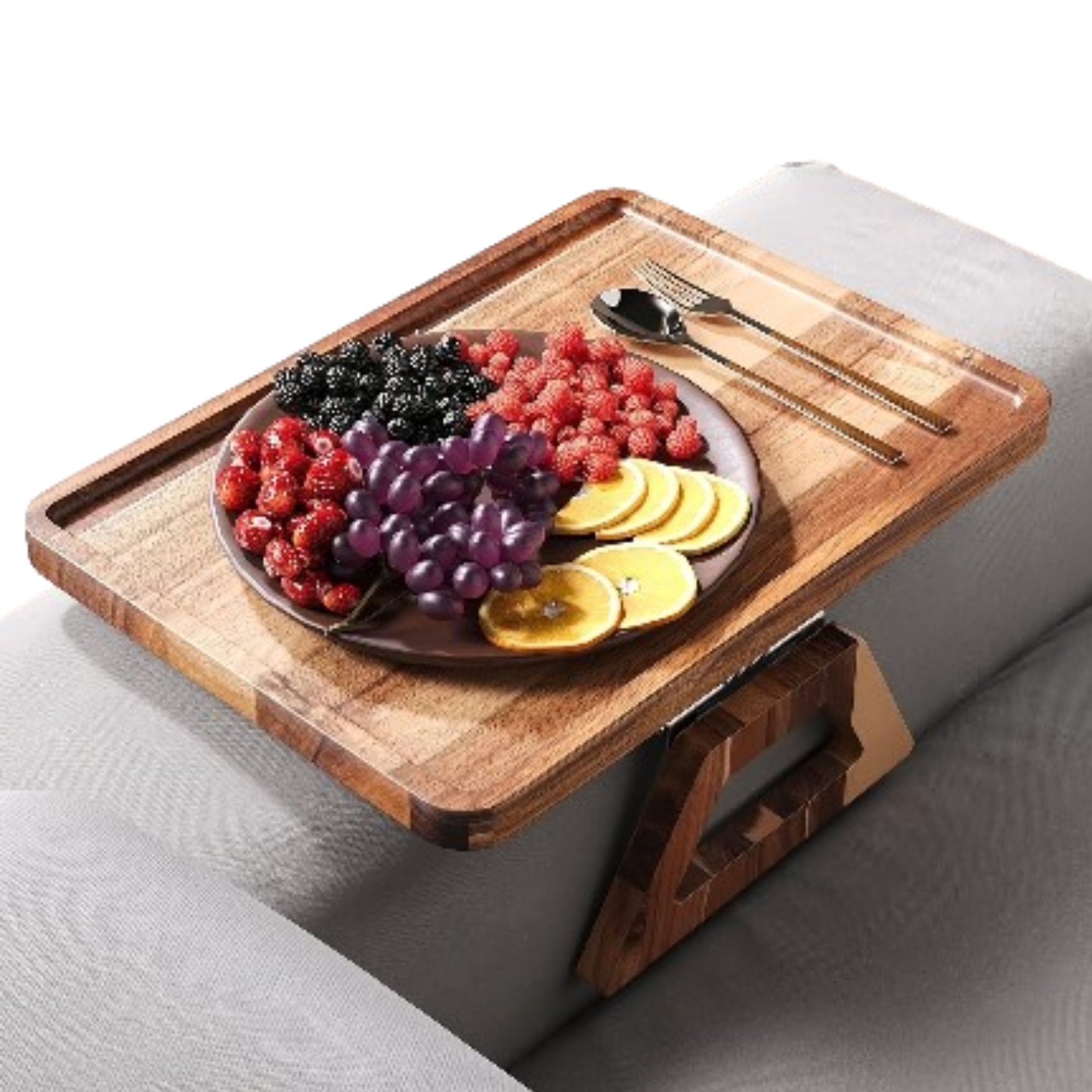 Wooden Sofa Clip-on Armrest Tray