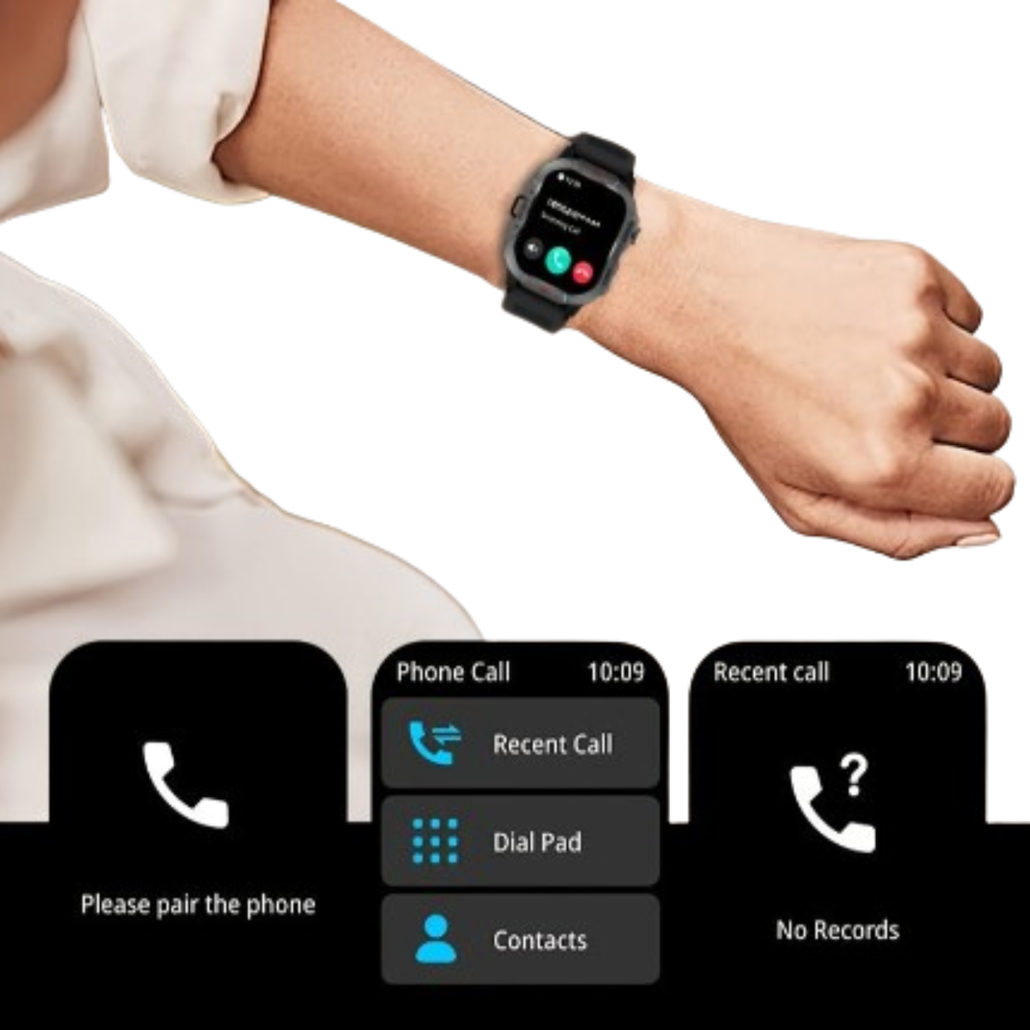 LIGE Men's Smartwatch – 2.01" Large Screen with Flashlight, Weather Alerts