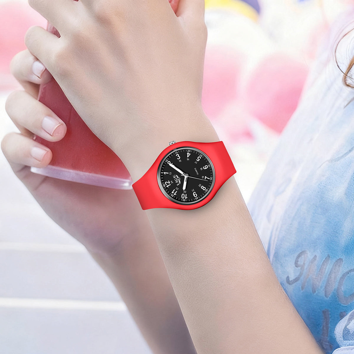 LIGE Minimalist Silicone Quartz Watch – Unisex Design (Available in Multiple Colour Combinations)