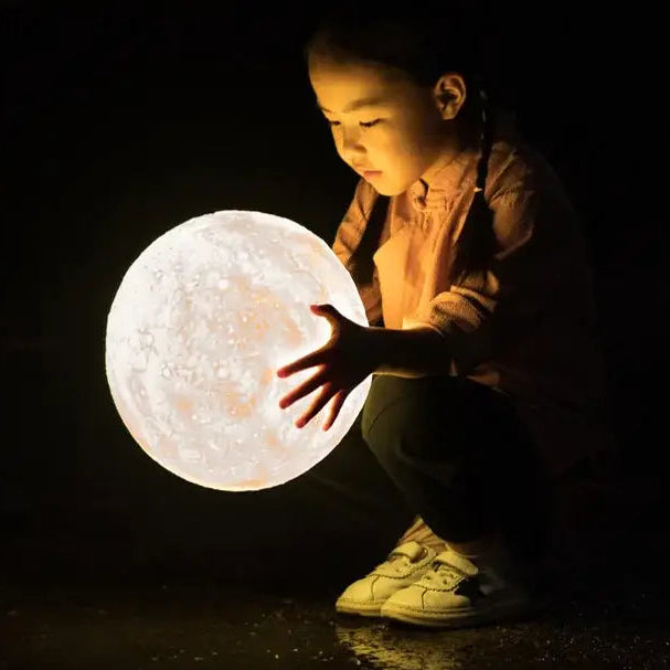 3D LED Moon Lamp Nightlight Fairy Table Bedroom Bedside Cute Kids Night Light for Room Birthday Party Decoration