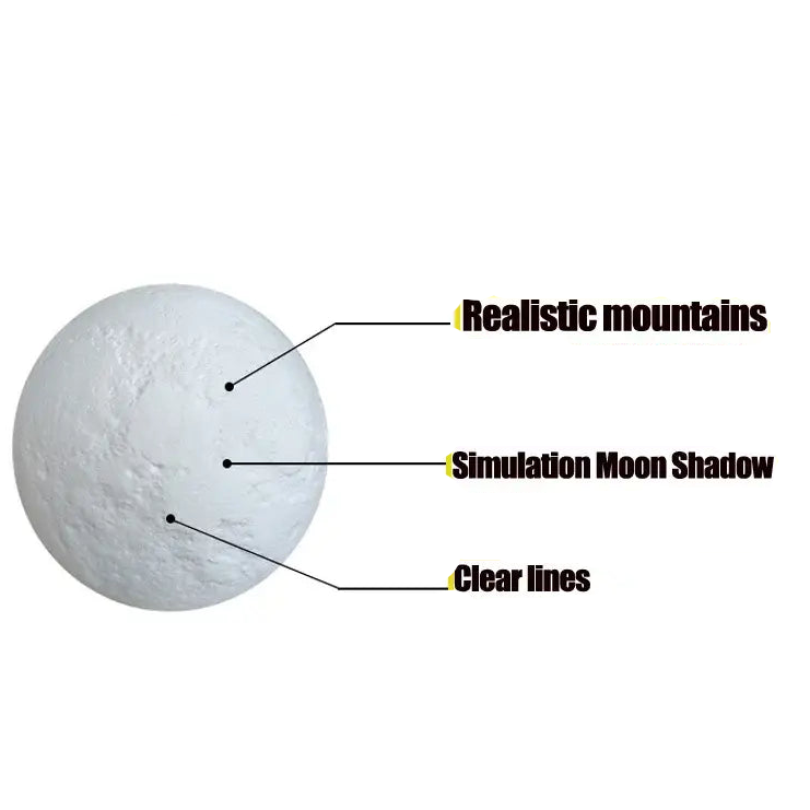 3D LED Moon Lamp Nightlight Fairy Table Bedroom Bedside Cute Kids Night Light for Room Birthday Party Decoration