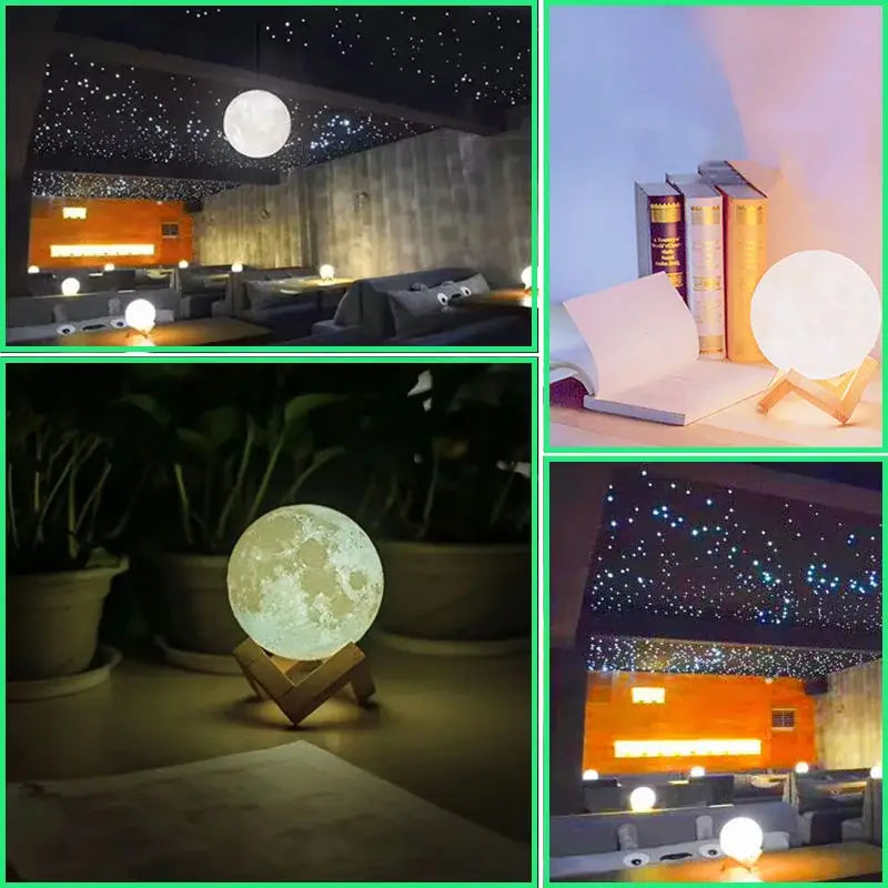 3D LED Moon Lamp Nightlight Fairy Table Bedroom Bedside Cute Kids Night Light for Room Birthday Party Decoration